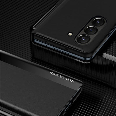 Premier Leather Phone Case Magnetic Cover for Galaxy Z Fold with S-Pen Slot