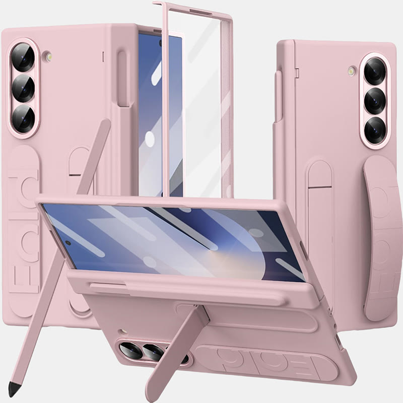Phone Case for Samsung Z Fold with S-Pen Holder Stylus Kicksand Hand Strap