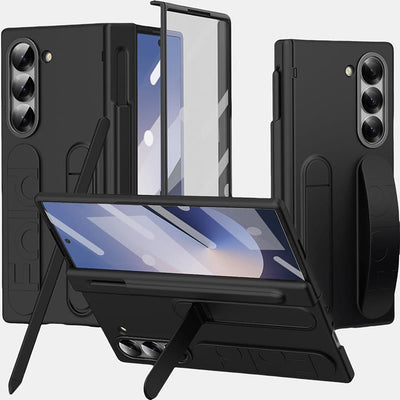 Phone Case for Samsung Z Fold with S-Pen Holder Stylus Kicksand Hand Strap