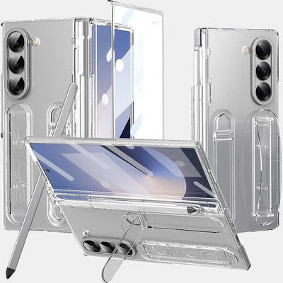 Phone Case for Samsung Z Fold with S-Pen Holder Stylus Kicksand Hand Strap