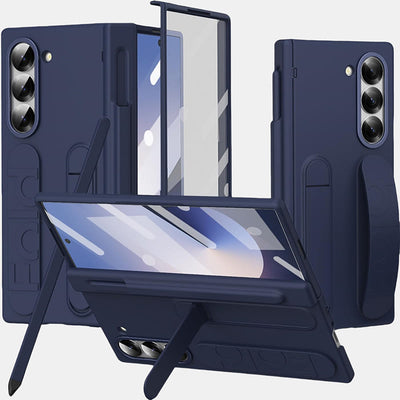 Phone Case for Samsung Z Fold with S-Pen Holder Stylus Kicksand Hand Strap