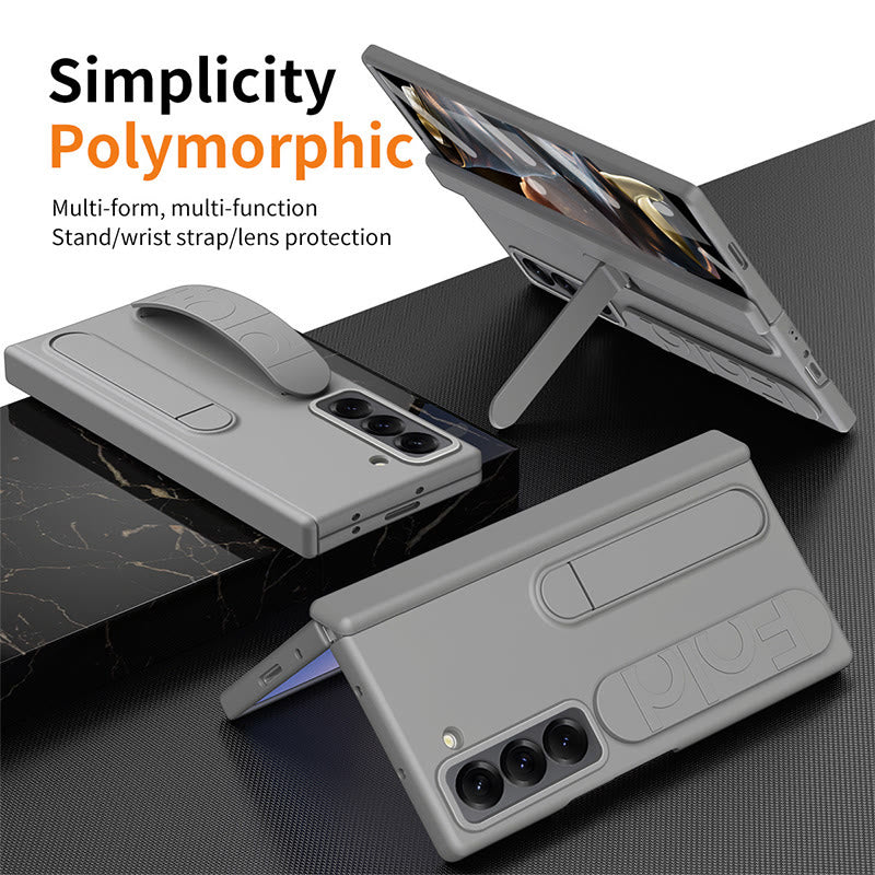 Phone Case for Samsung Z Fold with S-Pen Holder Stylus Kicksand Hand Strap