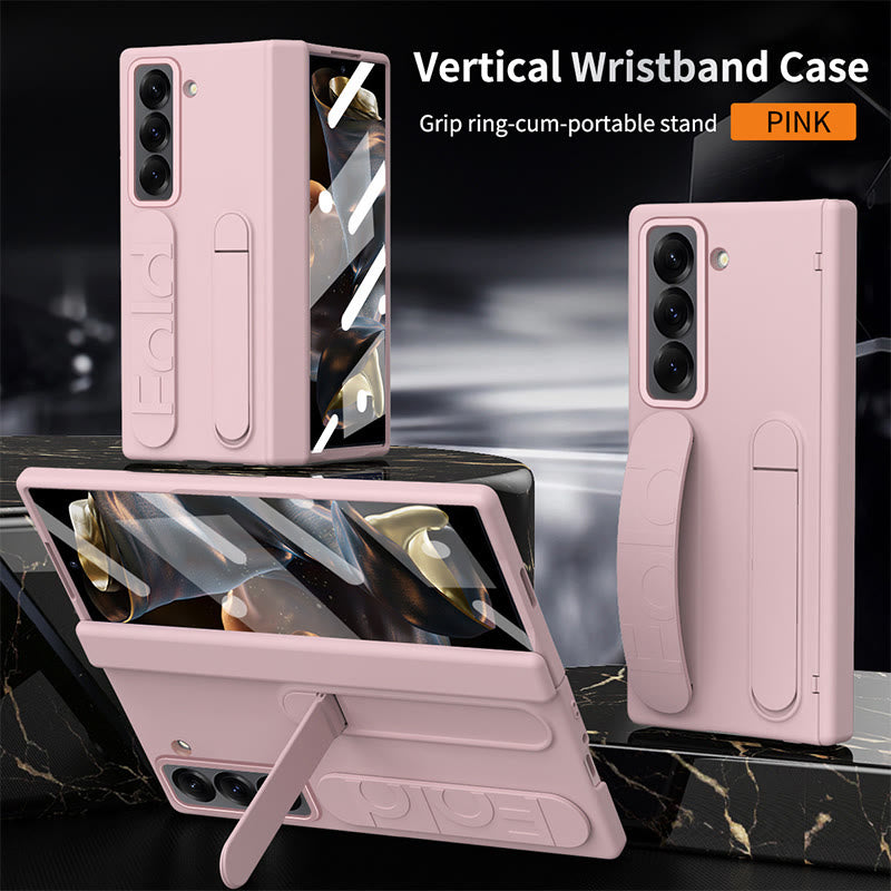 Phone Case for Samsung Z Fold with S-Pen Holder Stylus Kicksand Hand Strap