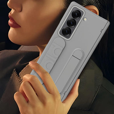 Phone Case for Samsung Z Fold with S-Pen Holder Stylus Kicksand Hand Strap
