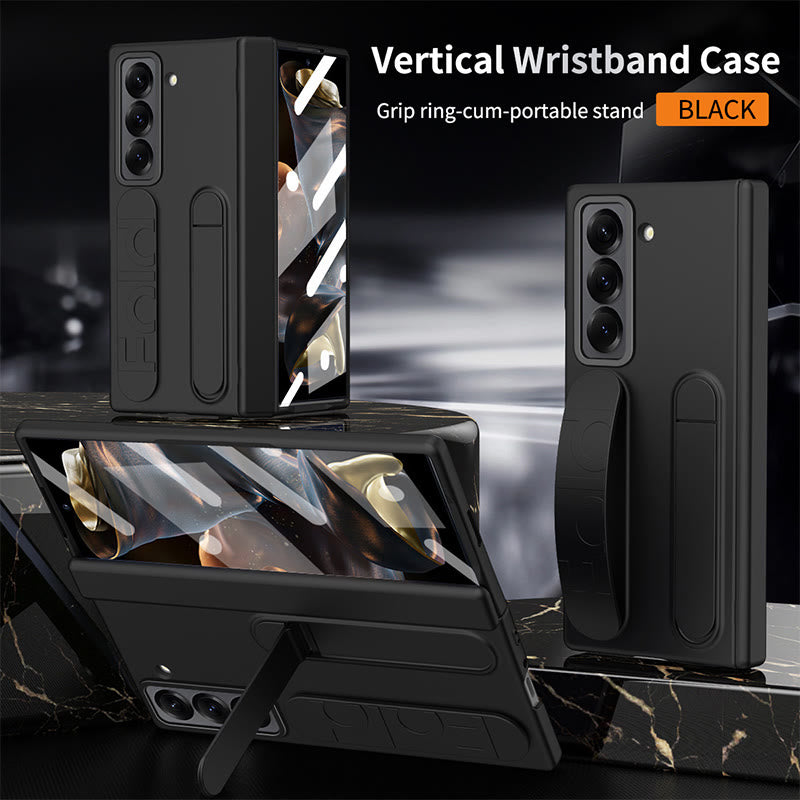 Phone Case for Samsung Z Fold with S-Pen Holder Stylus Kicksand Hand Strap