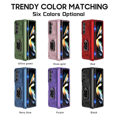 Shockproof Protective Phone Case for Z Fold 5/6 with Camera Cover Kickstand