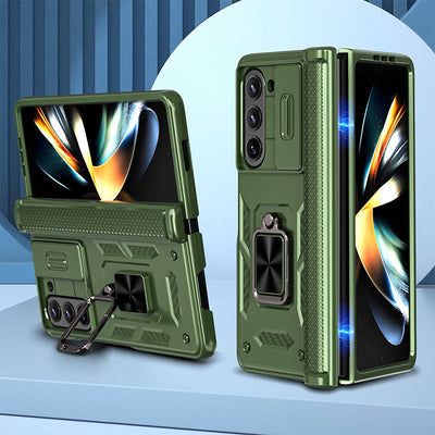 Shockproof Protective Phone Case for Z Fold 5/6 with Camera Cover Kickstand