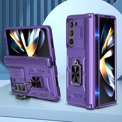Shockproof Protective Phone Case for Z Fold 5/6 with Camera Cover Kickstand