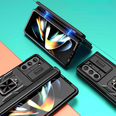 Shockproof Protective Phone Case for Z Fold 5/6 with Camera Cover Kickstand