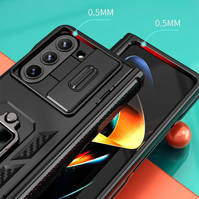 Shockproof Protective Phone Case for Z Fold 5/6 with Camera Cover Kickstand
