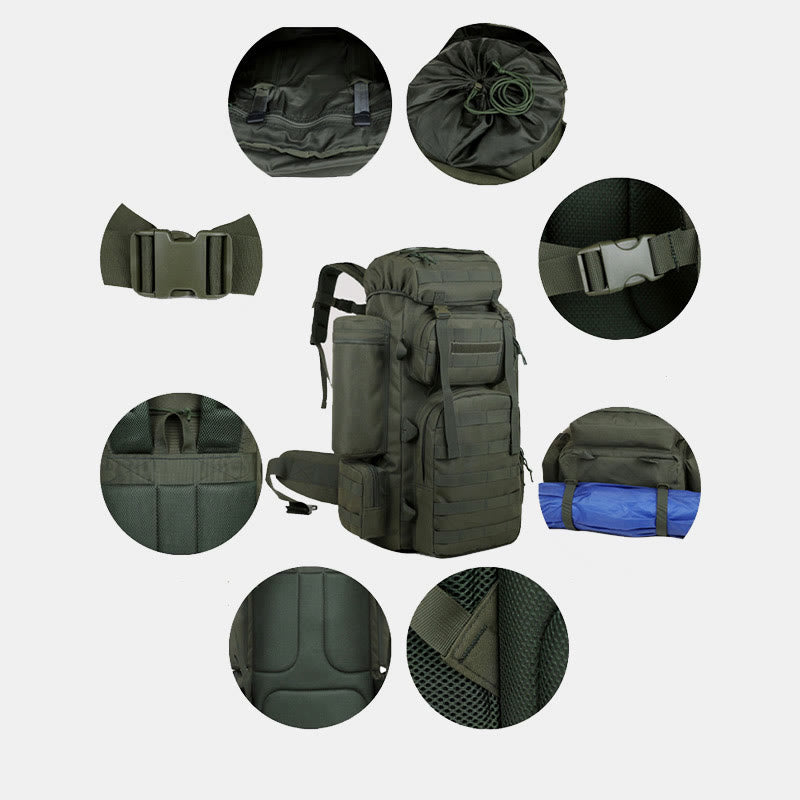 75L Internal Frame Backpack for Hiking Hunting Camping Backpacking