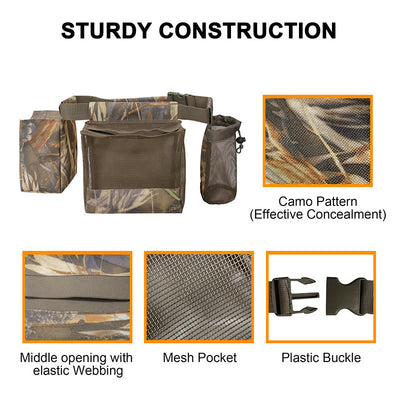 Camo Hunting Pack Waist Bag Pouch Adjustable Breathable for Hunting Dog Training