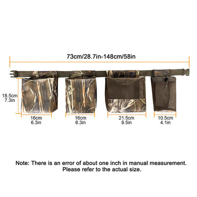 Camo Hunting Pack Waist Bag Pouch Adjustable Breathable for Hunting Dog Training