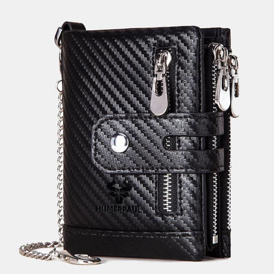 RFID Multifunctional Large Capacity Genuine Leather Wallet