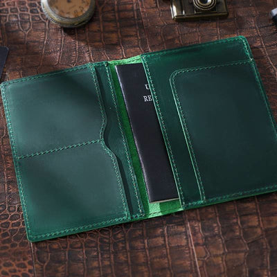 Ultra Thin Passport Holder For Suitcase Genuine Leather Passport Cover