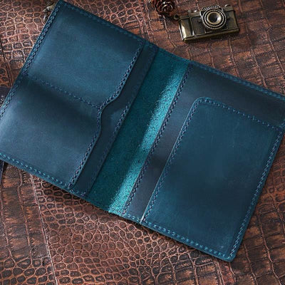 Ultra Thin Passport Holder For Suitcase Genuine Leather Passport Cover