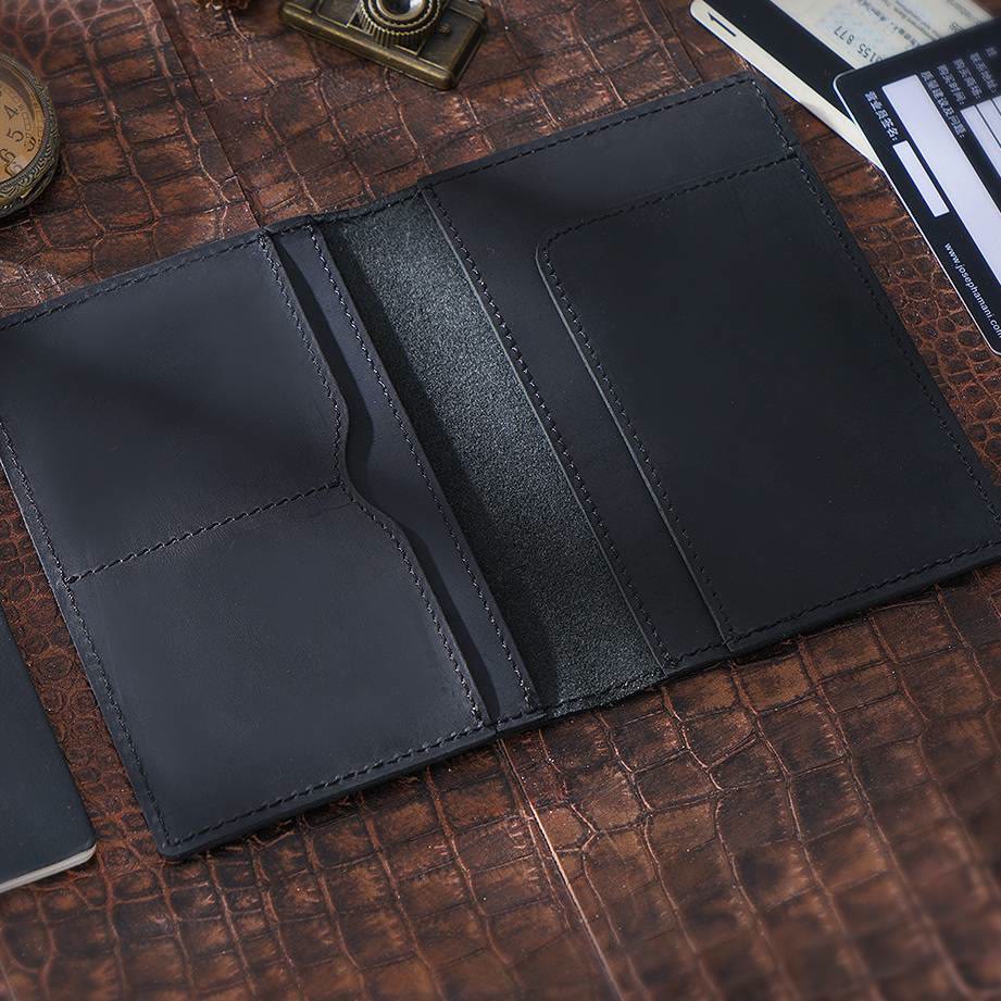 Ultra Thin Passport Holder For Suitcase Genuine Leather Passport Cover