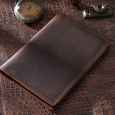 Ultra Thin Passport Holder For Suitcase Genuine Leather Passport Cover