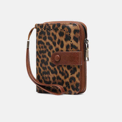 Large Capacity Card Holder Solid Color Vegan Leather Wallet