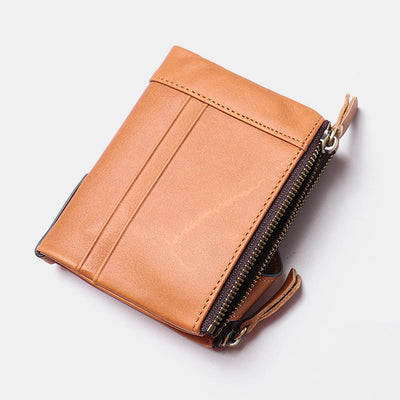 Large Capacity Leather Wallet RFID Blocking Bifold Multi Slot Card Holder