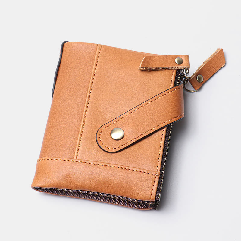 Large Capacity Leather Wallet RFID Blocking Bifold Multi Slot Card Holder