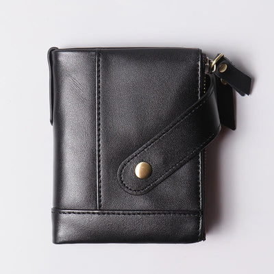 Large Capacity Leather Wallet RFID Blocking Bifold Multi Slot Card Holder