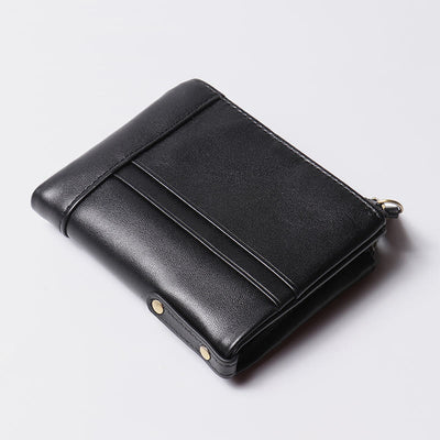Large Capacity Leather Wallet RFID Blocking Bifold Multi Slot Card Holder