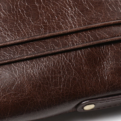 Large Capacity Leather Wallet RFID Blocking Bifold Multi Slot Card Holder