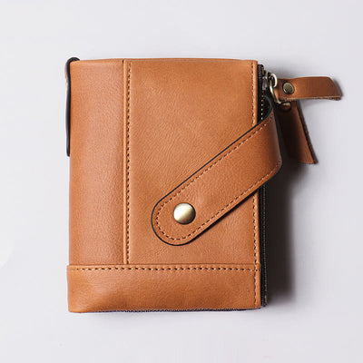 Large Capacity Leather Wallet RFID Blocking Bifold Multi Slot Card Holder