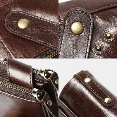Large Capacity Leather Wallet RFID Blocking Bifold Multi Slot Card Holder