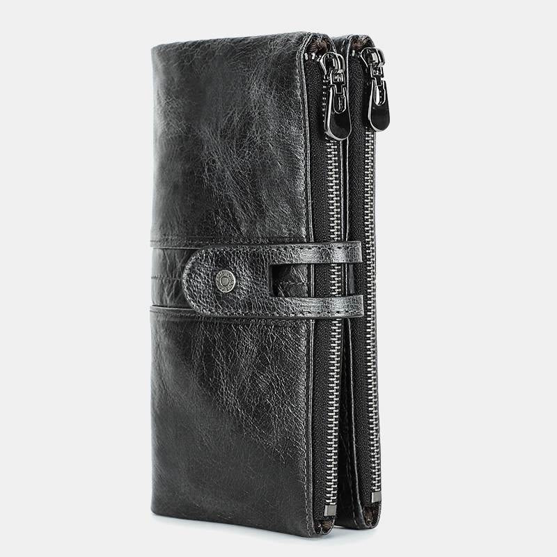 Wallets for Women Genuine Leather Cellphone Case Long Slim Credit Card Holder