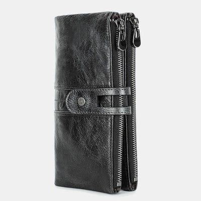 Wallets for Women Genuine Leather Cellphone Case Long Slim Credit Card Holder