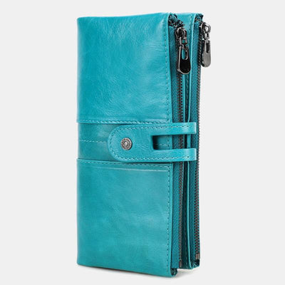 Wallets for Women Genuine Leather Cellphone Case Long Slim Credit Card Holder