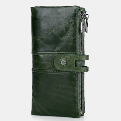Wallets for Women Genuine Leather Cellphone Case Long Slim Credit Card Holder