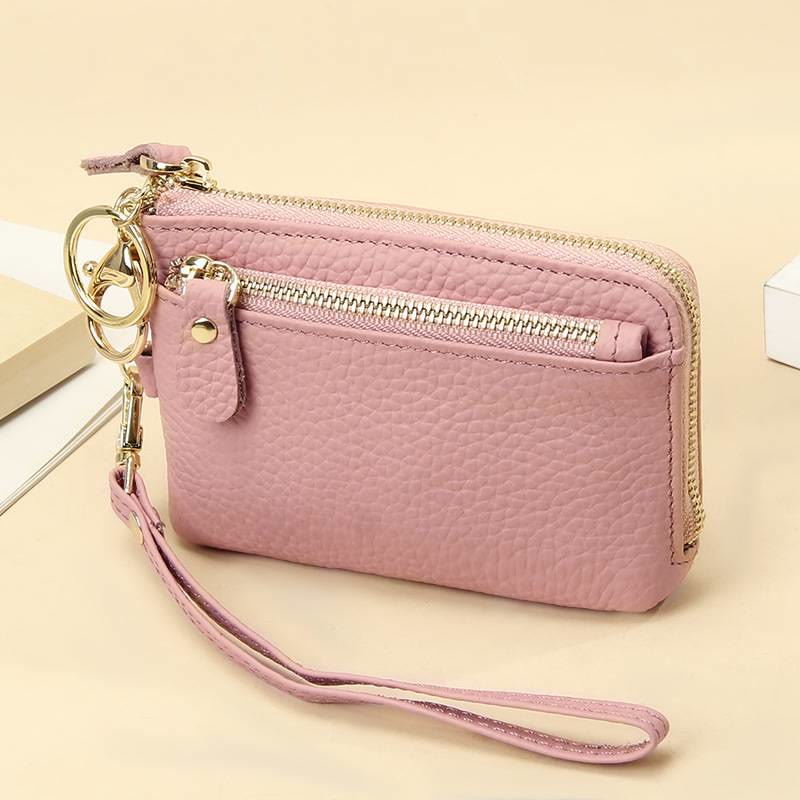 Women's Small Genuine Leather Wristlet Clutch Wallet Purse Card Holder