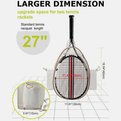 Quilted Tennis Sling Crossbody Bag Convertible Backpack Racket Bag - image 5