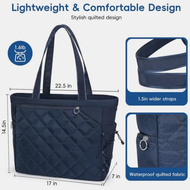 Waterproof Quilted Racket Bag Tote for Tennis Picketball Tote Shoulder Bag - image 6