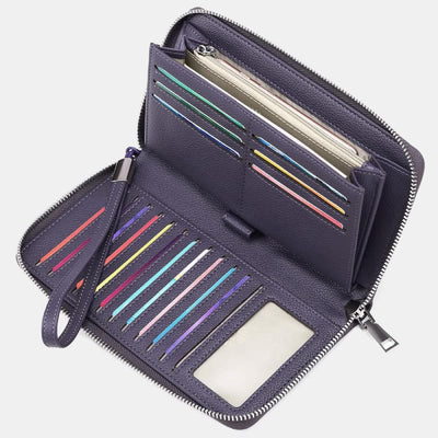 RFID Wallet for Women Large Capacity Card Slot Leather Purse
