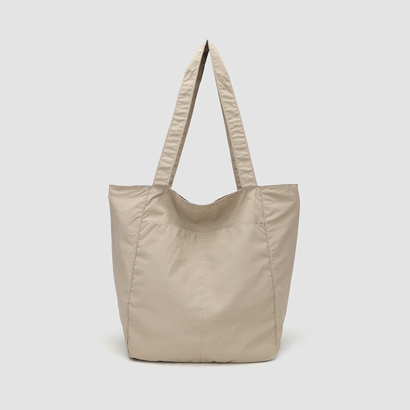 Women Casual Canvas Tote Shoulder Bag Linen Shopping Handbag - Beige - image 14