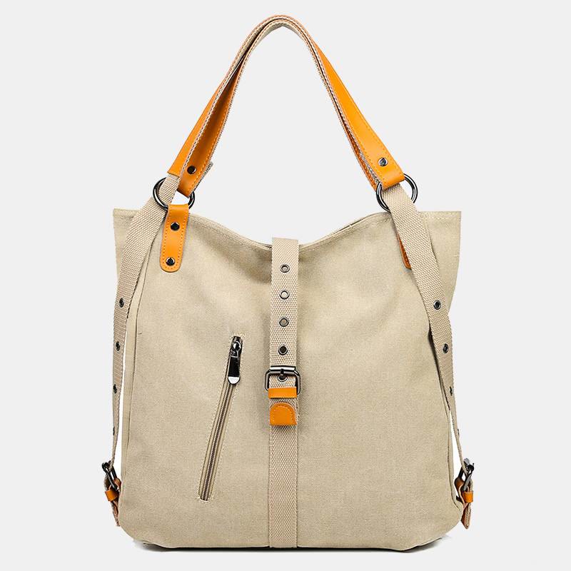 Large Capacity Multifunctional Retro Tote Bag Convertible Backpack - image 7