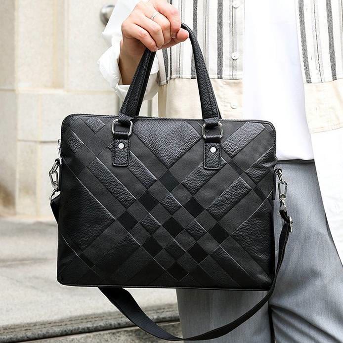 Briefcase For Men Business Trip Elegant Waterproof Crossbody Bag - D - image 19