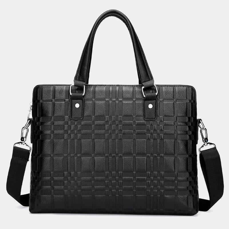 Briefcase For Men Business Trip Elegant Waterproof Crossbody Bag - B - image 17