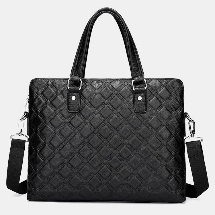 Briefcase For Men Business Trip Elegant Waterproof Crossbody Bag - C - image 18