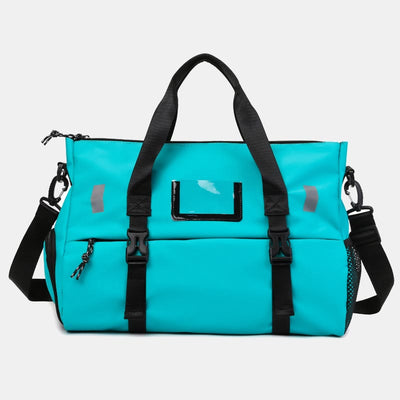Duffel Bag For Outdoor Travel Dry Wet Separation Portable Sports Bag - Cyan - image 24