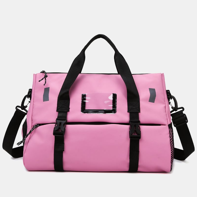 Duffel Bag For Outdoor Travel Dry Wet Separation Portable Sports Bag - PaleVioletRed - image 22