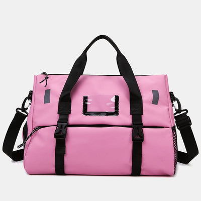 Duffel Bag For Outdoor Travel Dry Wet Separation Portable Sports Bag - PaleVioletRed - image 22