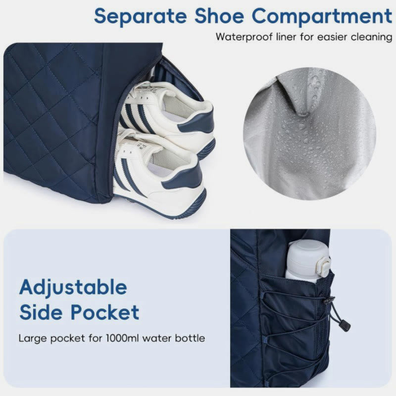Waterproof Quilted Racket Bag Tote for Tennis Picketball Tote Shoulder Bag - image 3