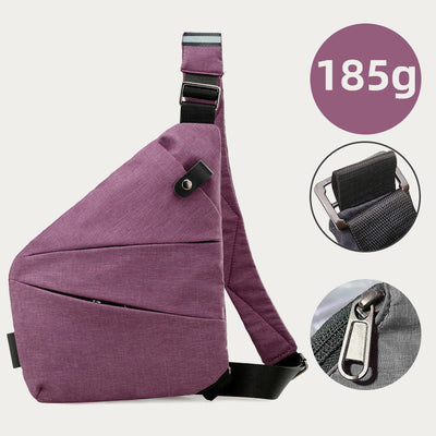 Anti-Theft Waterproof Sling Bag Chest Bag - Thistle - Left Shoulder - image 16