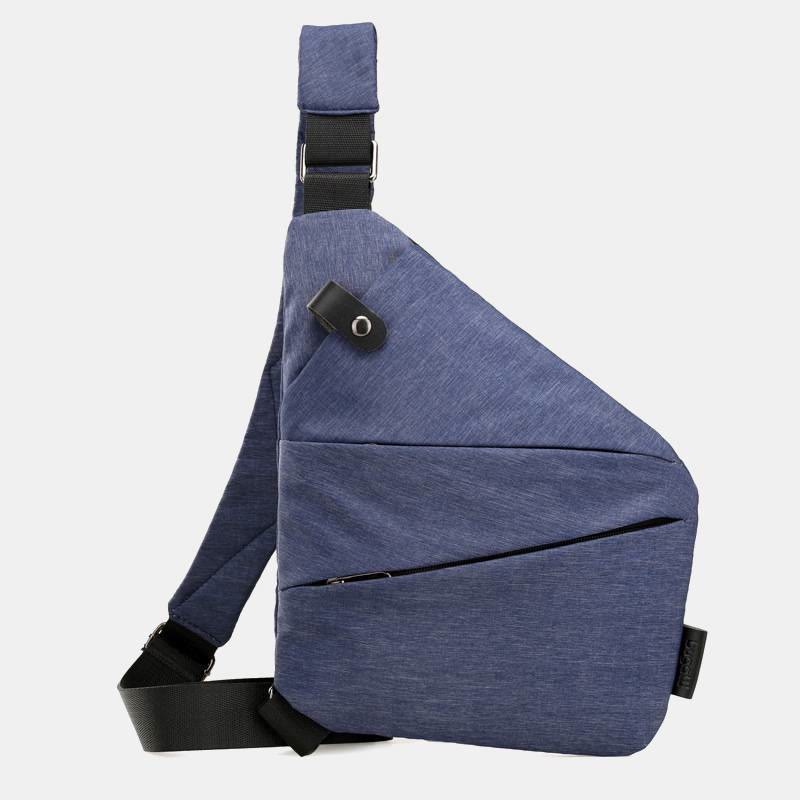 Anti-Theft Waterproof Sling Bag Chest Bag - DarkBlue - Left Shoulder - image 13