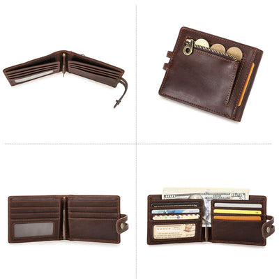 Bifold RFID Blocking Leather Wallet